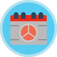 Peace Calendar Vector Icon Design