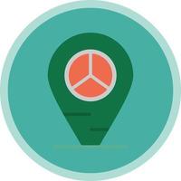 Peace Location Vector Icon Design