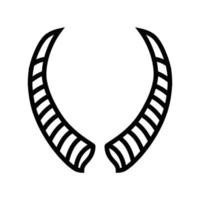 goat horn animal line icon vector illustration