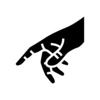 touch with finger glyph icon vector illustration