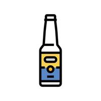 cerveza vaso botella color icono vector ilustración