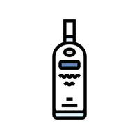 vodka glass bottle color icon vector illustration