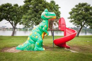 playground with green lawn photo