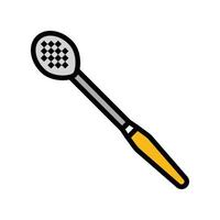 slotted spoon kitchen cookware color icon vector illustration