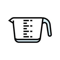 measuring cup kitchen cookware color icon vector illustration