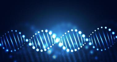 Healthcare and medical science technology with wireframe DNA. analysis of chromosomal DNA genetic. concepts and ideas for healthcare technology, innovation medicine, health, science and research. photo