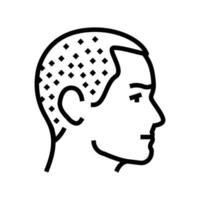 short cut hairstyle male line icon vector illustration