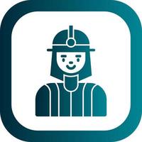 Firefighter Vector Icon Design