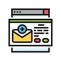 email subscriptions increment color icon vector illustration