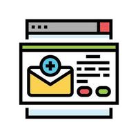 email subscriptions increment color icon vector illustration