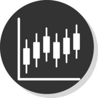 Candlestick Chart Vector Icon Design