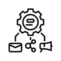 campaign production deployment marketing line icon vector illustration