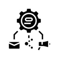 campaign production deployment marketing glyph icon vector illustration