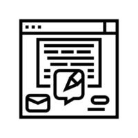 email copywriting marketing line icon vector illustration