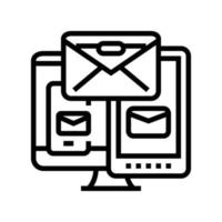 responsive email design marketing line icon vector illustration