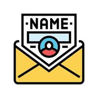 personalized email color icon vector illustration