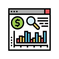 roi increase color icon vector illustration