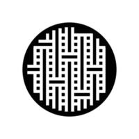 denim weave fabric material glyph icon vector illustration