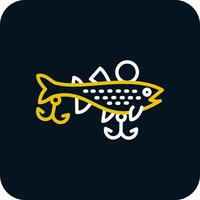 diseño de icono de vector de cebos de pesca