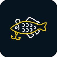 diseño de icono de vector de cebos de pesca