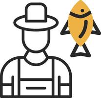 Fisherman Vector Icon Design