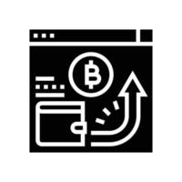 cryptocurrency payment glyph icon vector illustration