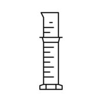 graduated cylinder chemical glassware lab line icon vector illustration