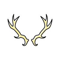 deer wildlife animal color icon vector illustration