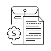 business document paper line icon vector illustration
