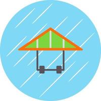 Hang Gliding Vector Icon Design