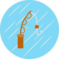 diseño de icono de vector de caña de pescar