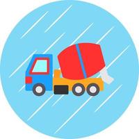 Mixer Truck Vector Icon Design