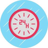 Diseño de icono de vector de 24 horas