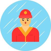 Fireman Vector Icon Design