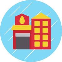 Fire Station Vector Icon Design