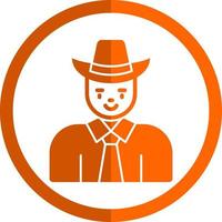 Cow Boy Vector Icon Design