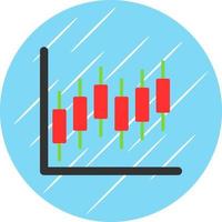 Candlestick Chart Vector Icon Design