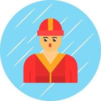 Firefighter Vector Icon Design