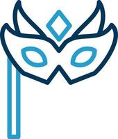 New Year Mask Vector Icon Design