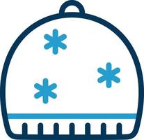 diseño de icono de vector de gorro de invierno