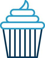 Wedding Cupcake Vector Icon Design