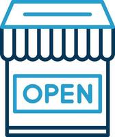 Shop Open Vector Icon Design