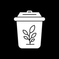 diseño de icono de vector de basura de planta