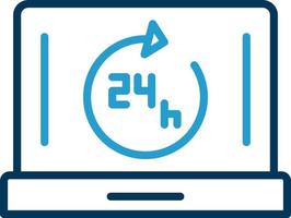 24 Hrs Open Vector Icon Design