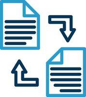 Documents Exchange Vector Icon Design