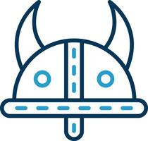 Viking Helmet Vector Icon Design