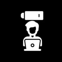 Sleepy Worker Vector Icon Design