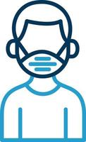 Man Wearing Mask Vector Icon Design