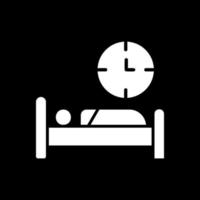 diseño de icono de vector de tiempo de cama