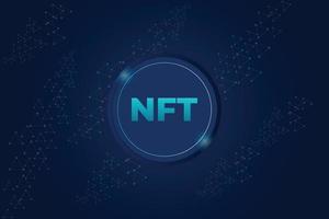 vector digital nft non fungible token background design illustration